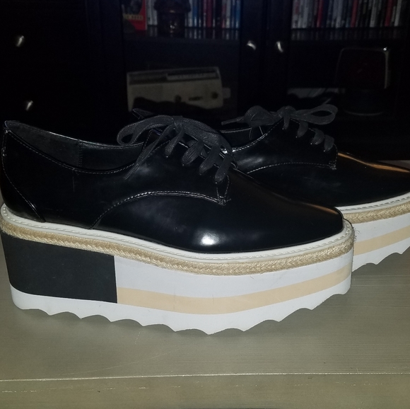 NWOT! MANGO Contrast Platform Size 39 Shoes - Picture 3 of 16